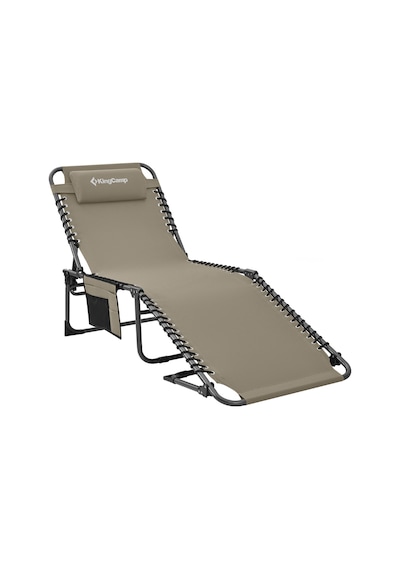 Kingcamp Berlin Classic Comfort Lounge 5 Kademeli Katlanır Şezlong Beige Bej