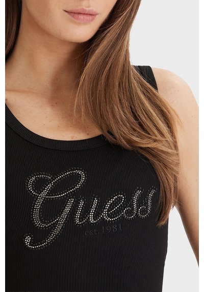 Guess Bayan T Shirt W6gp22 K2954 Jblk Siyah