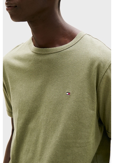 Tommy Hilfiger Erkek T Shirt Mw0mw38637 Plı Yeşil Yeşil