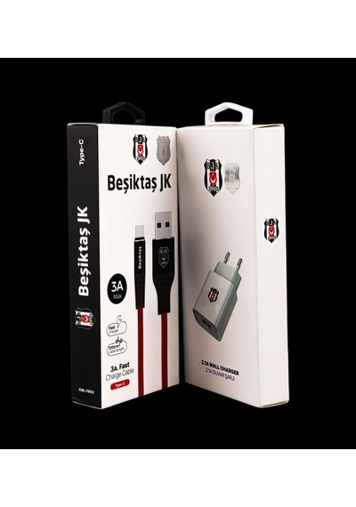 Beşiktaş Lisanslı Type-c Data-şarj Kablosu Ve Şarj Adaptörü 1 Metre