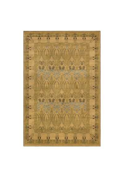 Mihrimah 501 Sarı Etnik Halı Vintage Halı Yıkanabilir İnce Dokuma Salon Ev Oturma Odası Halısı Sarı Mavi