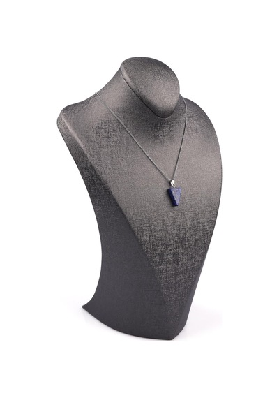 Lapis Lazuli Doğal Taş Üçgen Model Kolye Gümüş