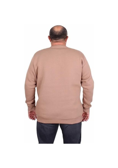 Starbattal Erkek Büyük Beden Sıfır Yaka Sweat Twenty 24200 S.kahve S.Kahve