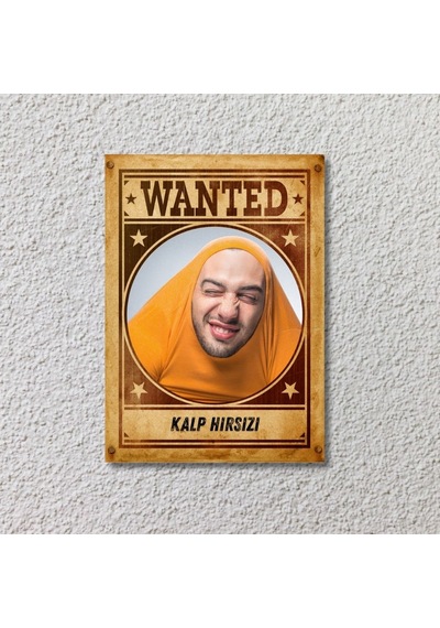 Kişiye Özel Eğlenceli Wanted Poster Aranıyor Tasarım
