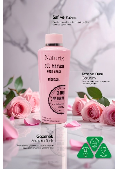 Naturix Akne Önleyici Gül Mayası 3 x 250 ML