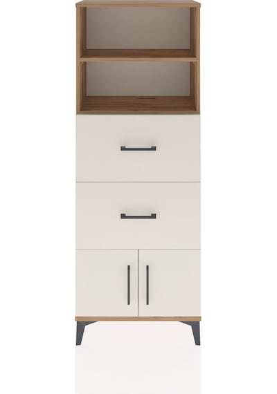 Arges Dolap 2 Raflı 2 Çekmeceli 2 Kapaklı 60x30x163 Çam-aytaşı Atlas Çam