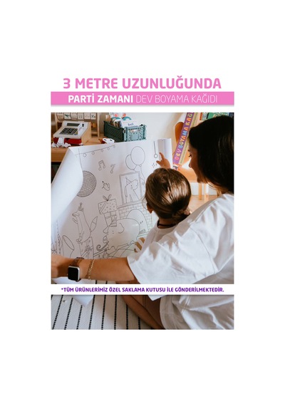 Parti Zamanı Boyama Kağıdı