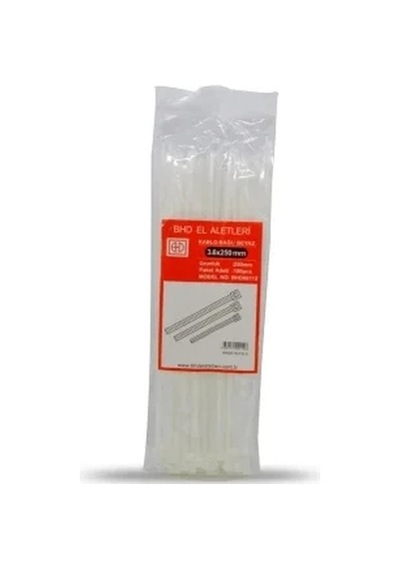 Plastik Çırt Kelepçe 100 Parça Beyaz 3.6x250mm 5468