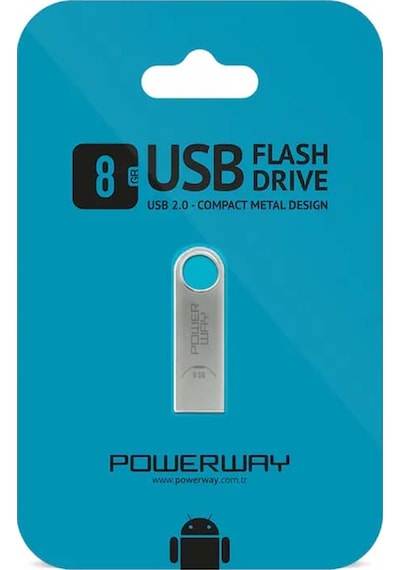 Powerway 8 Gb Metal Usb 2.0 Flash Bellek