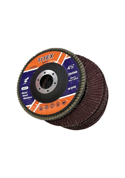 Titex 115mm Flap Zımpara 60 Kum 10 Adet