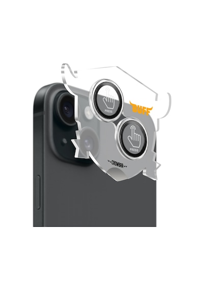 Buff İphone 15 / 15 Plus Air Fit Şeffaf Kamera Lens Koruyucu