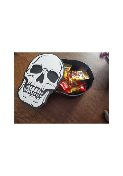 Halloween Şeker Kutusu Çok Amaçlı Kutu Siyah Beyaz