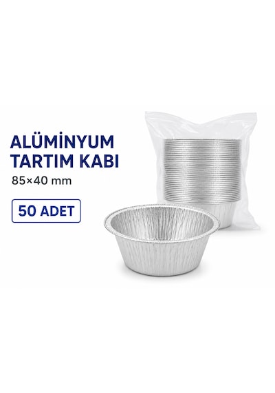 Alüminyum Tartım Kabı - 85x40 Mm Tartım Kapları 50 Adet
