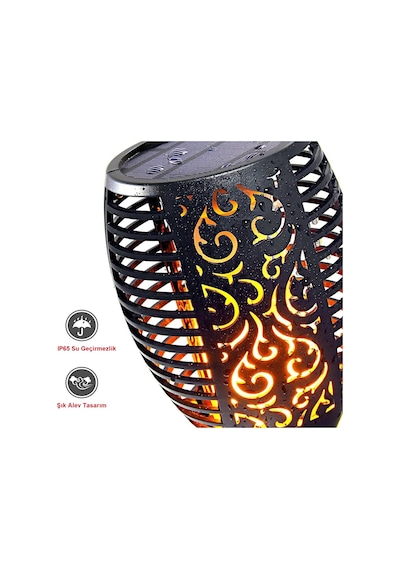 Triline Solar Alev Led Bahçe Aydınlatma Peyzaj Lambası- 4 Adet