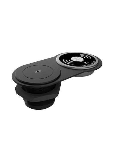 Circular-line Modüler Hızlı Şarj Kutusu Wireless Type-C Siyah