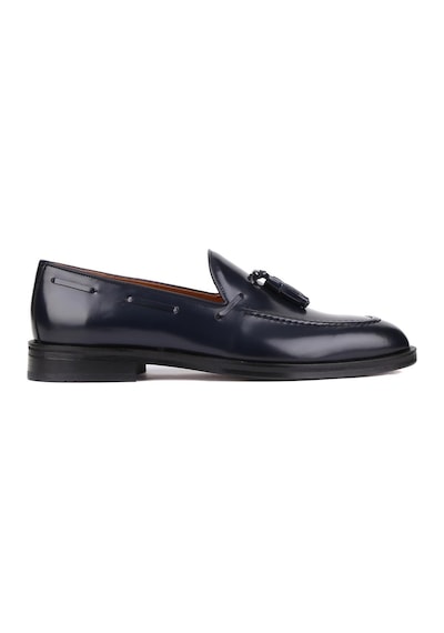 Shoetyle - Lacivert Açma Deri Püsküllü Erkek Klasik Ayakkabı 250-7951-837-lacivert