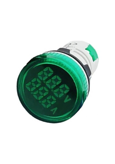 Ad22-22va 22mm Voltampermetre 50-500v 0-100a Ac Yeşil