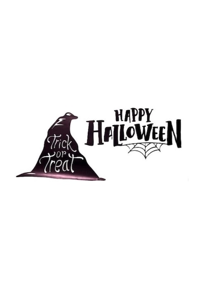 Happy Halloween Temalı Duvar Stickerı Siyah
