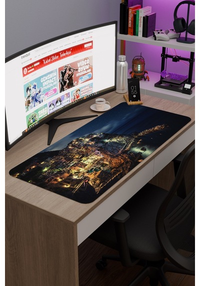 İtalya V2 90x40 Xxl Gaming Kauçuk Kaymaz Taban Mouse Pad Fare Altlığı