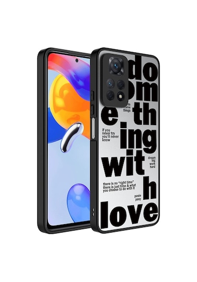Xiaomi Redmi Note 12 Pro 4g Kılıf Aynalı Desenli Kamera Korumalı Parlak Zore Mirror Kapak Love