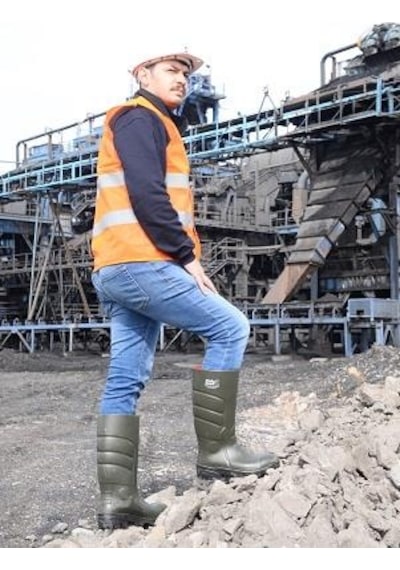 Pollyboot Vega 43 Numara Çelik Burunlu Çizme Poliüratan (517429782)