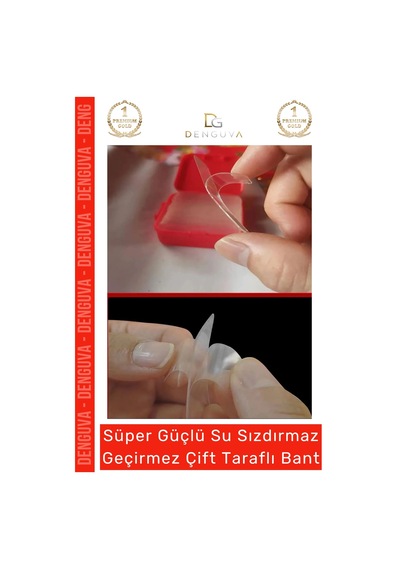Süper Güçlü Yapışkan Kolay Çıkarılabilir Çok Amaçlı 60 Parça Çift Taraflı Şeffaf Bant 5 Adet