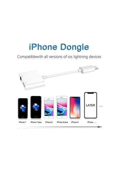 4420 Lightning Uyumlu Kulaklık Şarj Çevirici Dönüştürücü Adaptör Aux Kablosu 7 8 X Xr 11 Plus