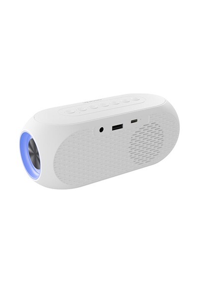 As-w6 1200mah 5w Beyaz Bluetooth-aux-derece-usb Double Alarmlı Sa