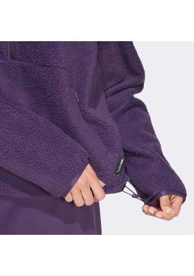 Adidas City Tech High Pile Fleece Half Zip Kadın Mor Polar Jv7137 Mor