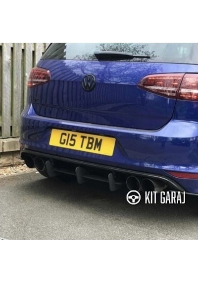 Volkswagen Golf Mk7 2012-2019 Parlak Siyah Flap Plastik Boyalı