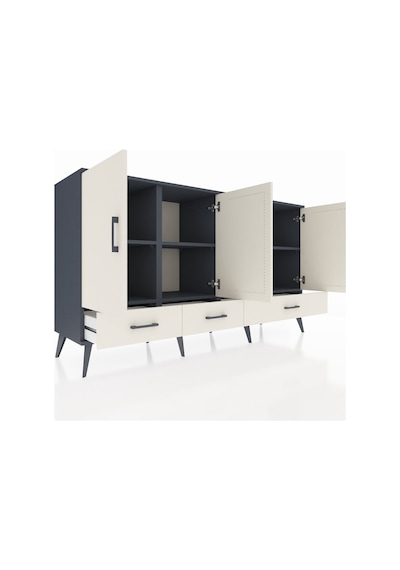 Kronos Konsol 6 Raflı 3 Çekmeceli 4 Kapaklı 176x59x99 Antrasit-ay Antrasit-aytaşı Kronos Konsol 6 Raflı 3 Çekmeceli 4 Kapaklı 176x59x99 Antrasit-ay Antrasit-aytaşı