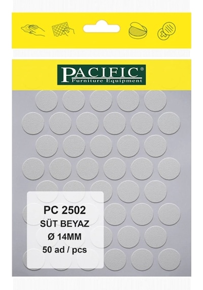 Süt Beyaz Pacıfıc Yapışkanlı Tapa-14mm