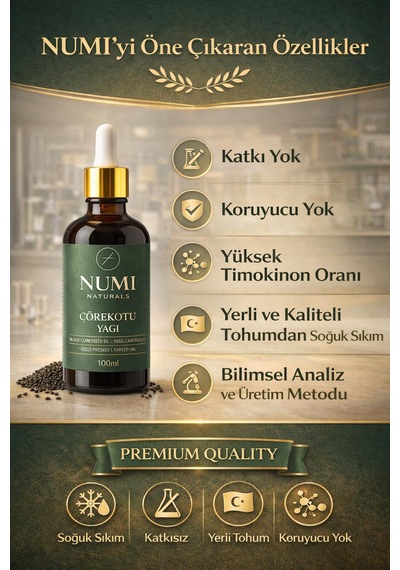 Soğuk Sıkım Çörekotu Yağı 100 Ml Yüksek Timokinon Katkısız & Koruyucusuz