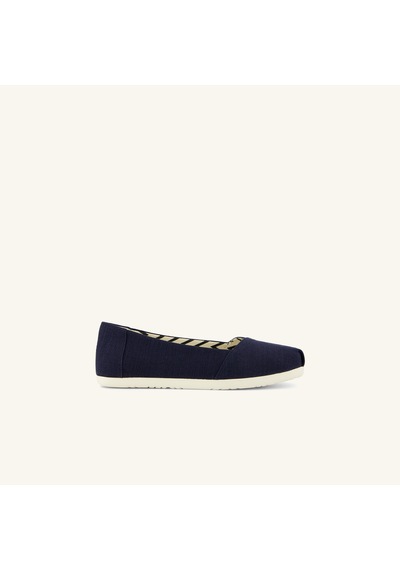 10023039 Navy Babet Kadın 10023039 10023027 Toms Alpargata Ballet Heritage Canvas 10023039 Navy