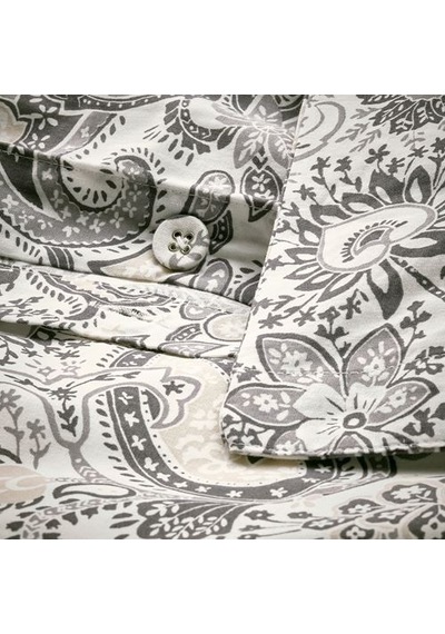 Ikea Rodgersıa Çift Kişilik Nevresim Seti, Gri-beyaz, 240x220/50x60 Cm