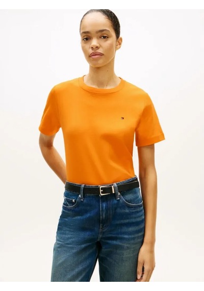 Tommy Hilfiger Boxy Interlock Ss C-nk Tee Kadın Turuncu T-shirt - Ww0ww49646
