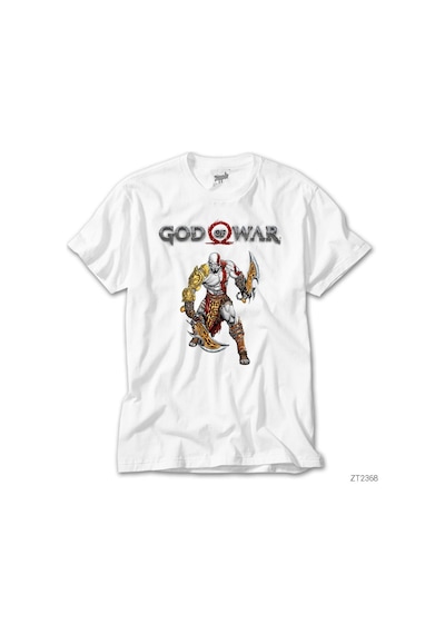 God Of War Fighter Beyaz Tişört Beyaz