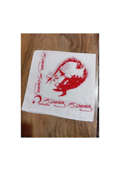 Herşeynota Atatürk İmza Silüet Fular - Bandana - 23 Nisan, 29 Ekim, 30 Ağustos, 19 Mayıs Tören %100cotton Çok Renkli