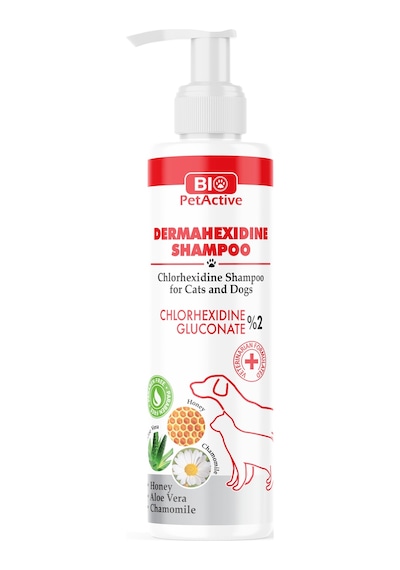 Bio Petactive Dermahexidine Shampoo Antiseptik Kedi Ve Köpek Şampuanı 250 Ml.