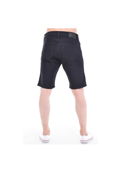 Cedy Denim Erkek Kot Şort Slim Fit Jean Şort - C342 Siyah