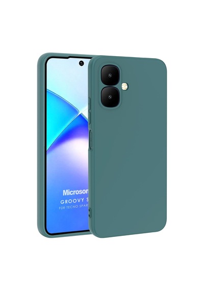 Microsonic Tecno Spark Go 2 Kılıf Groovy Soft Koyu Yeşil -