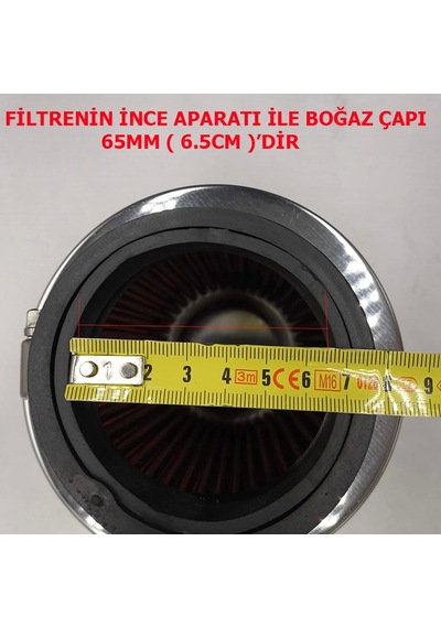 Ayarlanabilir Çaplı Açık Hava Filtresi Dar Kırmızı Renk 60mm-70mm-76mm