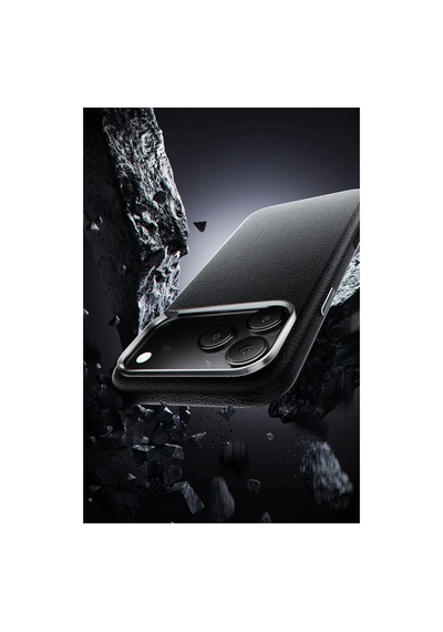 Joko Apple iPhone Uyumlu 17 Pro Max Wonder Deri Magsafe Kapak - Siyah İtdark49228
