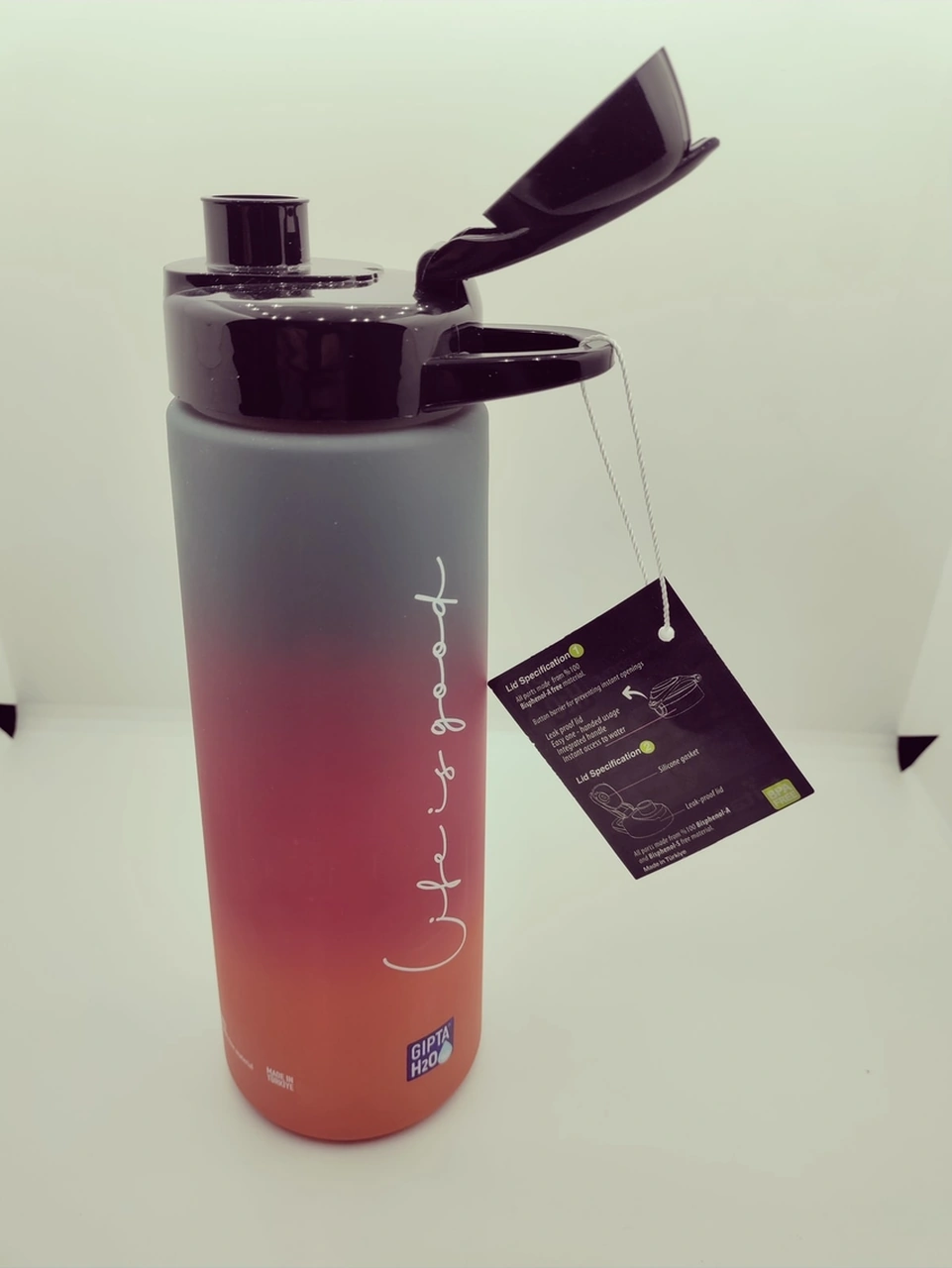 Şık Ve Dayanıklı 730cc Siyah Tritan Matara, Sağlıklı Ve Pratik Kullanım Sağlar No-color
