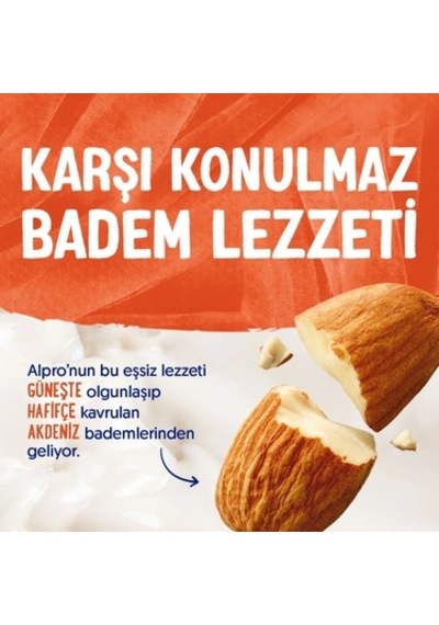 Şekersiz Badem Sütü 2x1 L Vegan Laktozsuz Bitkisel Ürün