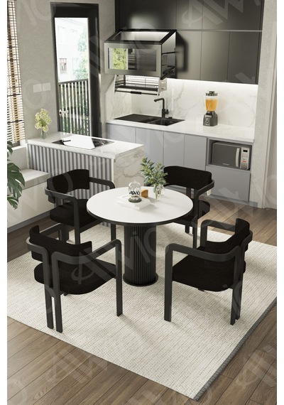 Avvio Moon Ptt Lake Mdf Ayak 4'lü Tokyo Metal Demonte Sandalye 90x90 Masa Sandalye Takımı Beyaz Avvio Moon Ptt Lake Mdf Ayak 4'lü Tokyo Metal Demonte Sandalye 90x90 Masa Sandalye Takımı Beyaz