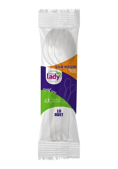 Lüks Plastik Kaşık 10'li Belirtilmemis