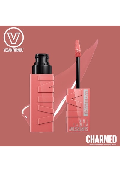Maybelline New York Super Stay Vinyl Ink Likit Ruj 100 Charmed