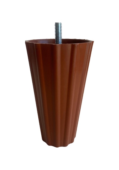 Armut Kahverengi Plastik 12cm Ayak 8mm Vidalı Mobilya Koltuk Baza Ayağı Kahverengi 12cm 8mm Vidalı