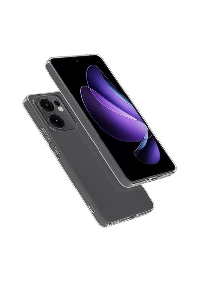 Oppo A6x A6t Kılıf Darbe Emici Korumalı Pürüzsüz Esnek Şeffaf Silikon